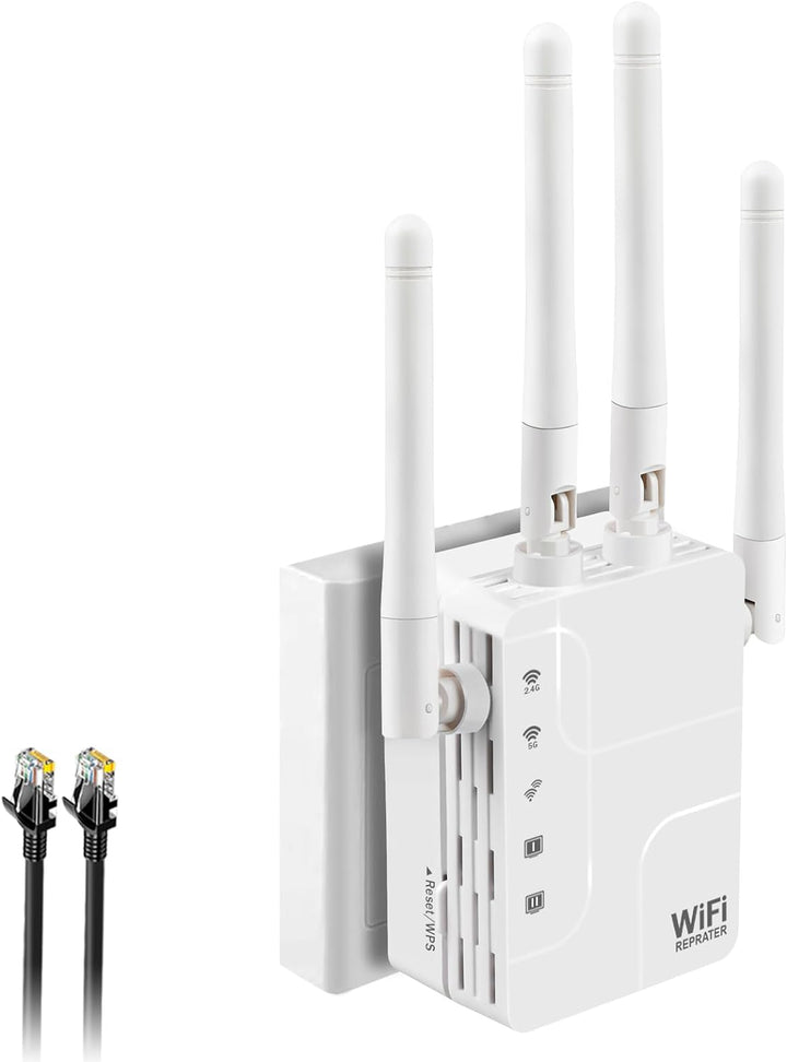 WLAN Repeater AC1200 WLAN Verstärker,Dualband 5GHz & 2.4GHz Wireless Signal WiFi Range Extender mit