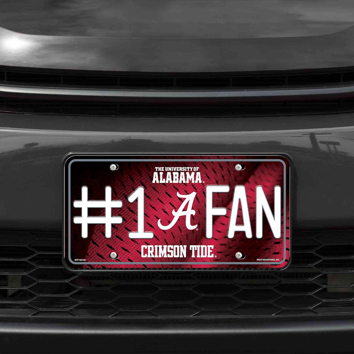 Rico NCAA #1 Ventilator, Metall, Auto Tag Alabama Crimson Tide, Alabama Crimson Tide