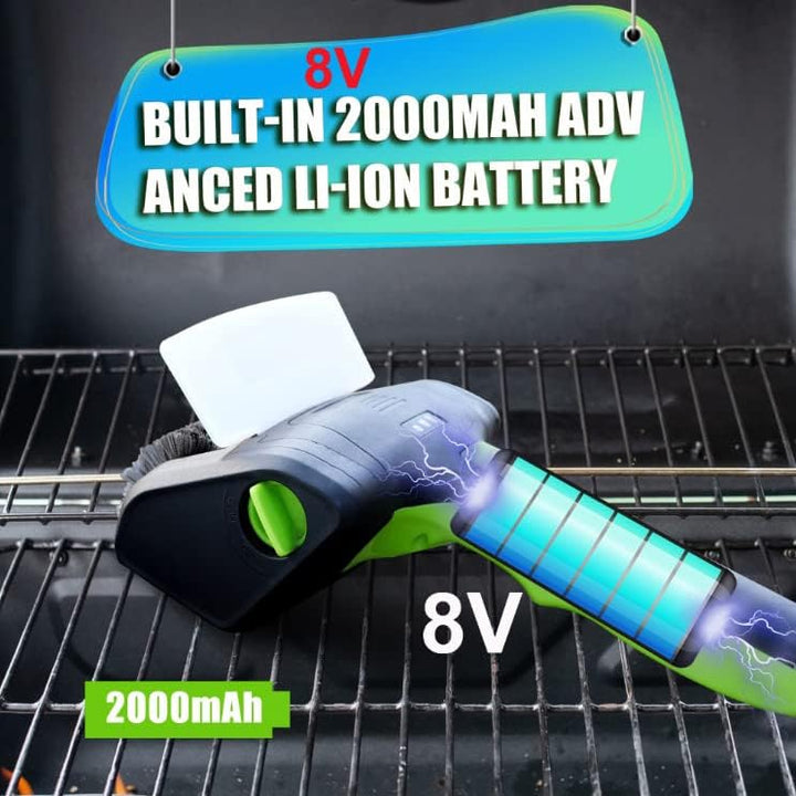 Motorisierte Grillbürste PURAMI Safe Grillen Rescue Geschenk No Shedding Bristles, 360° Rotating Cle