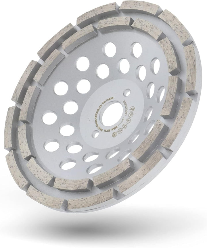 PRODIAMANT Diamant-Schleiftopf 180mm Beton universal 180 mm x 22,2 mm Schleifteller doppelreihig Bau