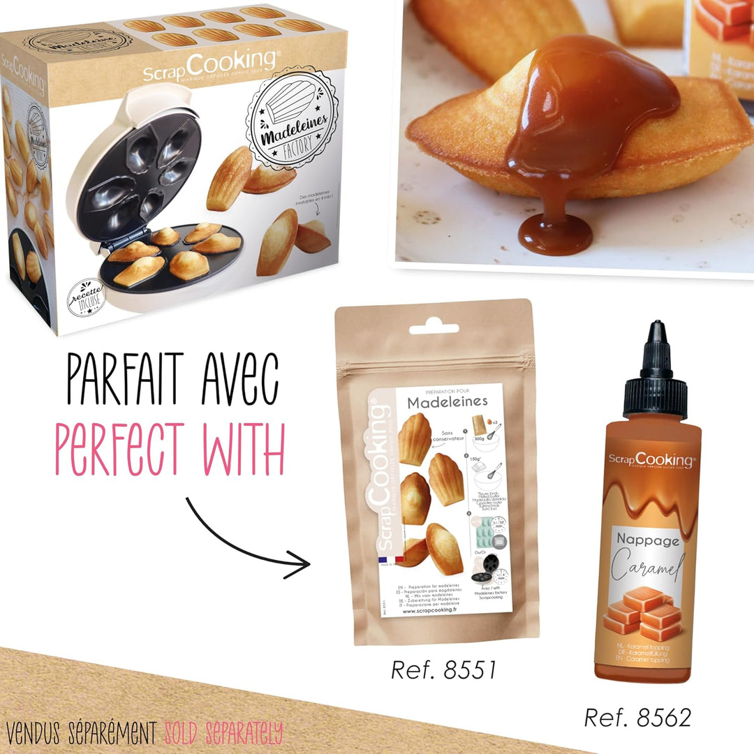 ScrapCooking - Madeleines-Maschine - Madeleines Factory - Weiche Madeleines in 4 Minuten - Geschenki