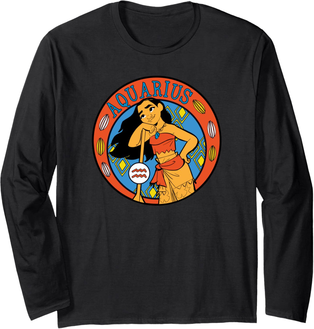 Disney Moana Zodiac Aquarius Langarmshirt