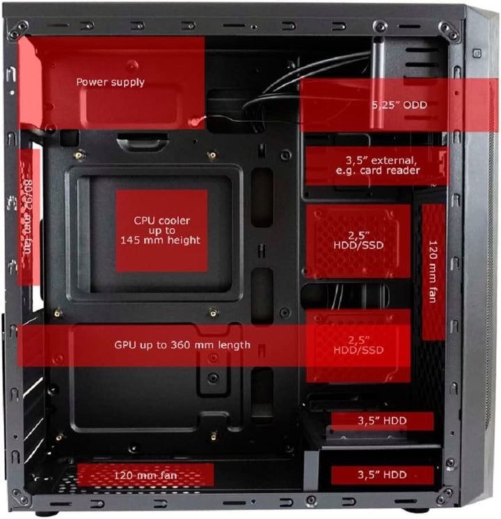 LC-Power Gehäuse Midi-7040B (2xUSB 3.0/2x2.0)