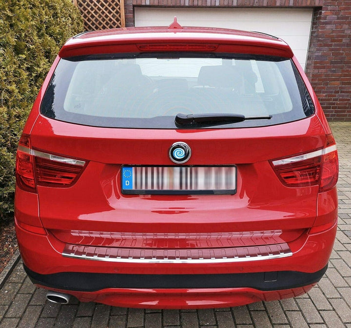 Ladekantenschutz Edelstahl CHROM kompatibel für BMW X3 F25 | BJ 2010-2017 | mit Abkantung | premium