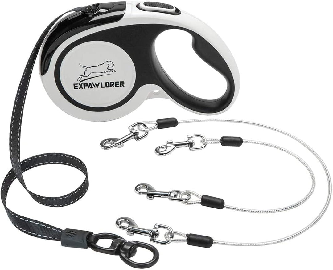 EXPAWLORER Hundeleine Rollleine Kleine Hunde und Mittelgrosse Hunde bis 20 kg, Anti-Rutsch Griff, Si
