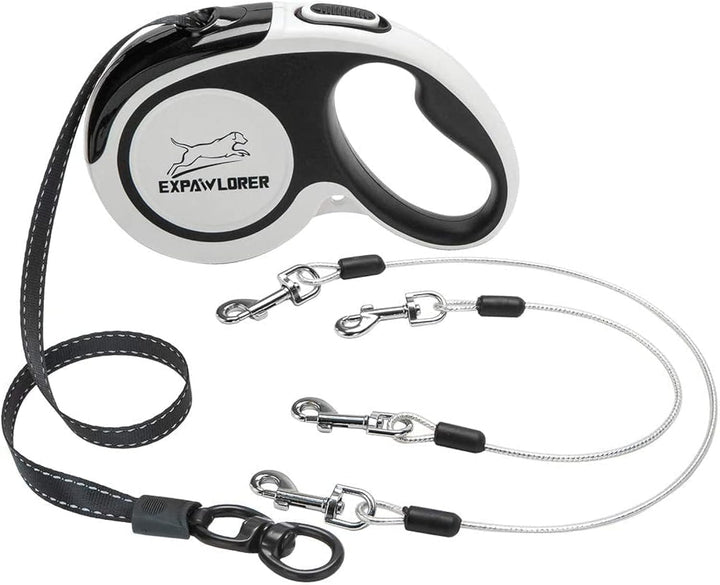 EXPAWLORER Hundeleine Rollleine Kleine Hunde und Mittelgrosse Hunde bis 20 kg, Anti-Rutsch Griff, Si