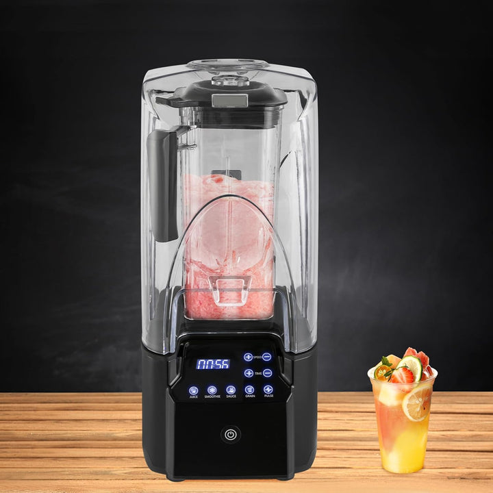 Schalldichter Standmixer Blender, 2200W 2.2L Hochleistung Smoothie mit 9-stufiger Drehzahlregelung u