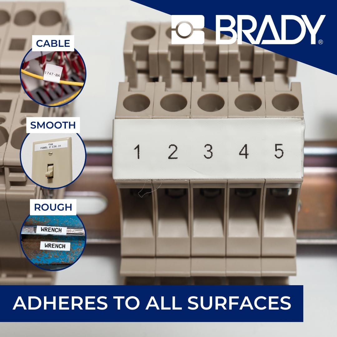 Durchlaufetikett aus Nylongewebe für Etikettendrucker, 12,70mm x 4,88m, Schwarz auf Weiss
