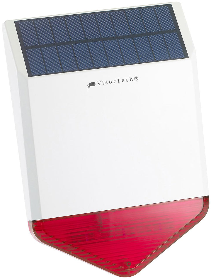 VisorTech GSM Alarmanlage: Autarke Solar-Funk-Alarmanlage mit Sirene und Licht-Warnsignal, 110 dB (A