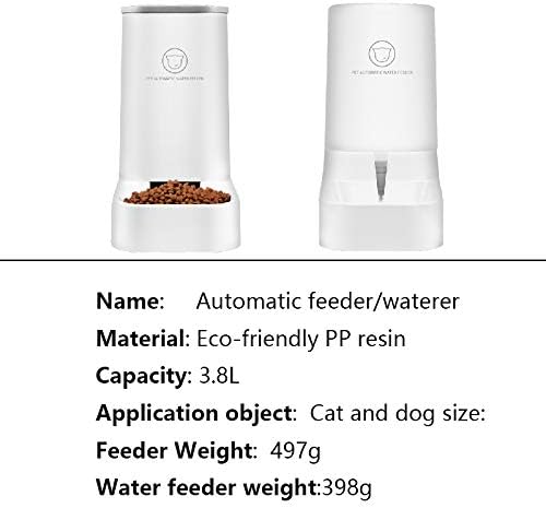 Automatischer Brunnenfutter- / Wasserspender-3.75Lx 2-teilig- Hunde- / Katzenfutter- / Haustierschal