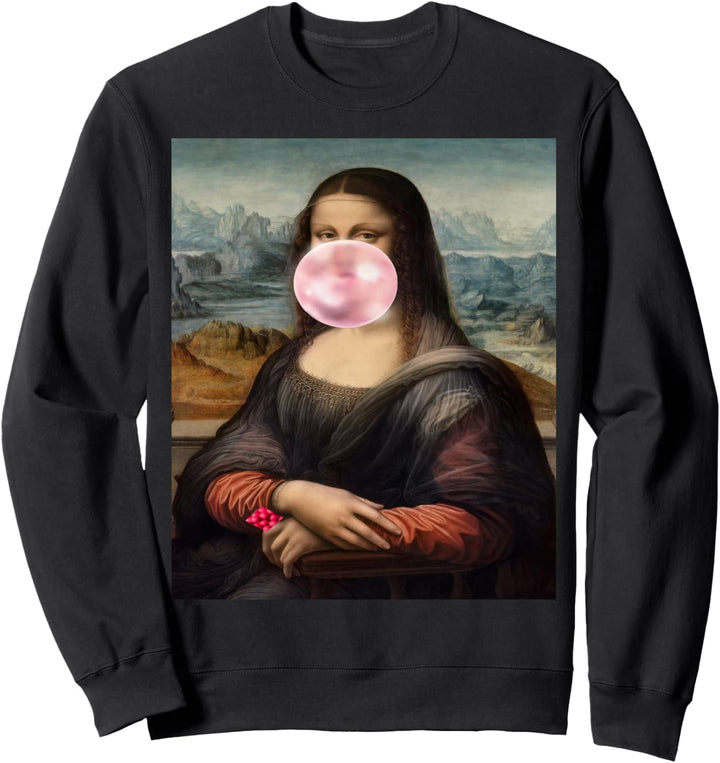 Mona Lisa Chewing Gum Leonardo da Vinci Gift Art Sweatshirt
