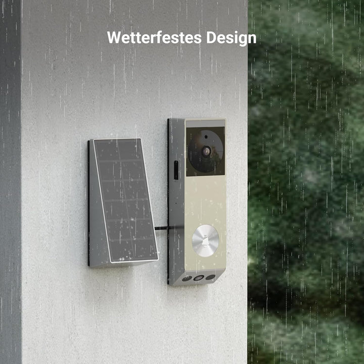 EZVIZ Video Türklingel mit 2K & 1080p Doppelkamera, Kabellose Türklingel mit Solarpanel, Personenerk