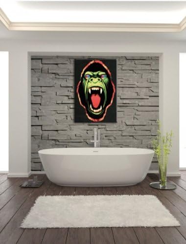 Dark Hypnotic ape black Leinwandbild Bild auf Leinwand, XXL riesige Bilder fertig gerahmt mit Keilra