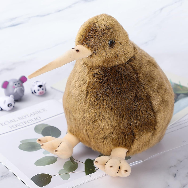 Kiwi-Vogel-Plüschtier, Kuscheltier, pelzige Kiwi-Plüschpuppe, weich, flauschig wie EIN echter Vogel,