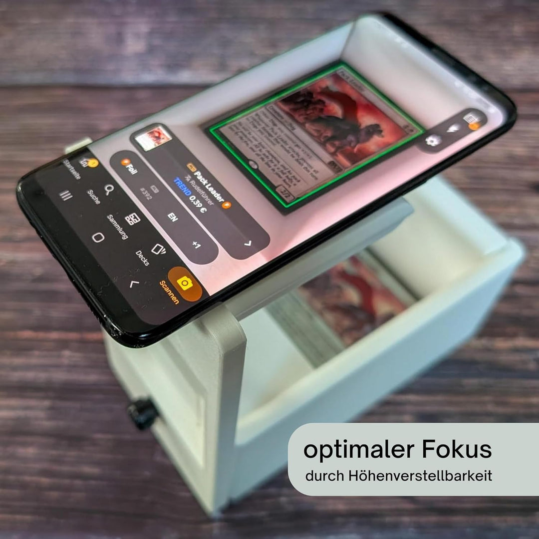 Höhenverstellbarer Magic-Karten Scanner für Smartphone | MTG Karten Scannen & Fotografieren