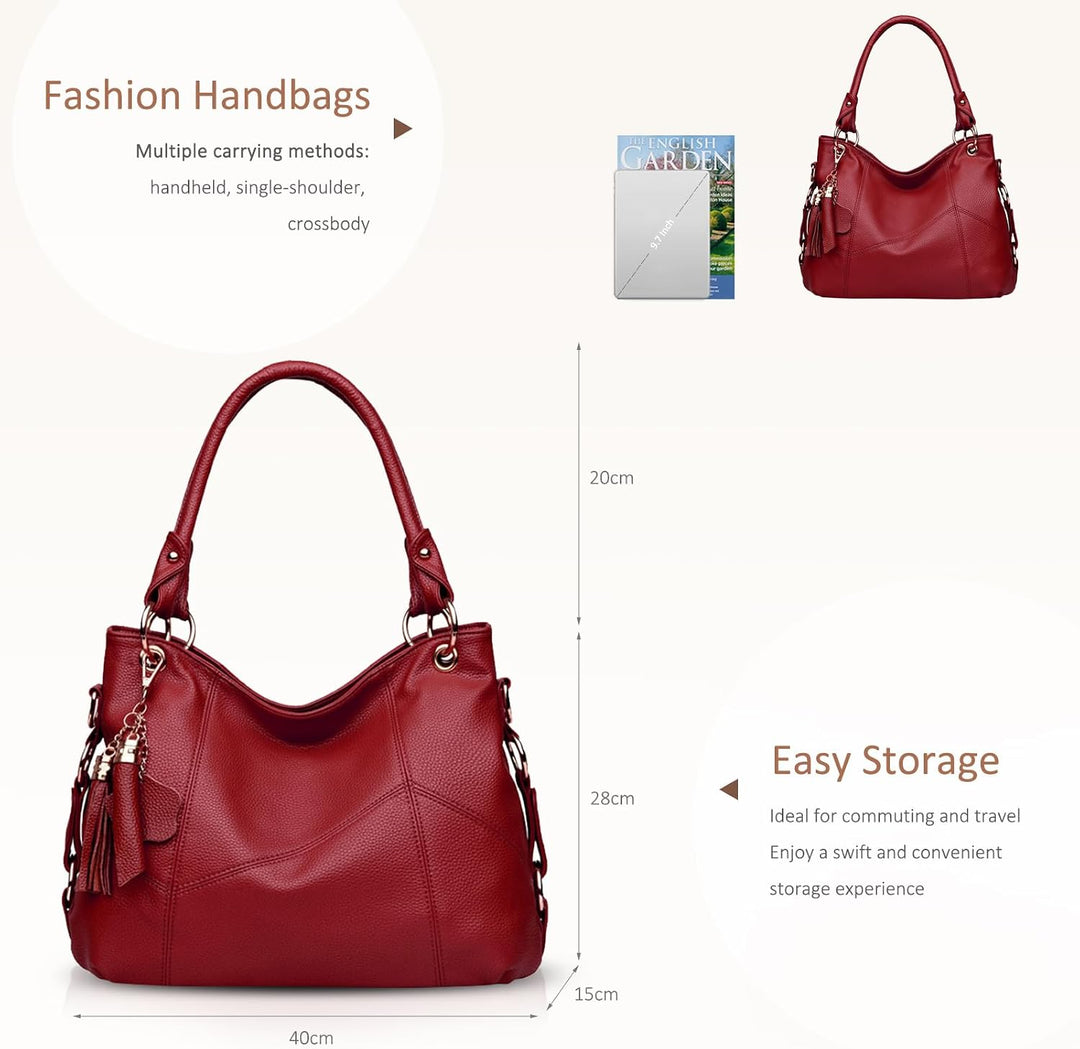 NICOLE &amp; DORIS Damen handtasche Umhängetasche mit grosser Kapazität Weiche Ledertasche shopper Neue