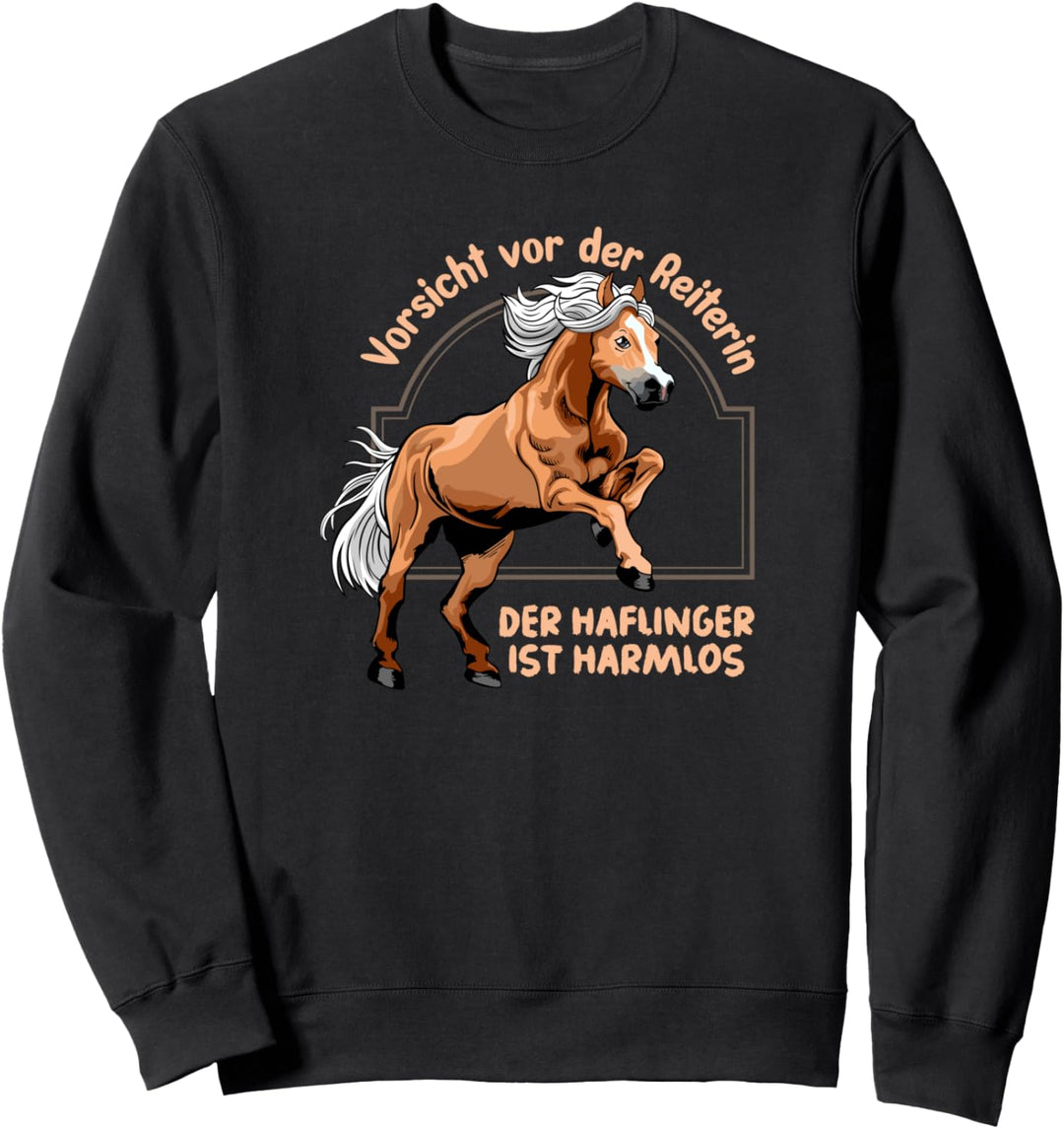 Haflinger Reiterin Pferd Pony Reiten Sweatshirt