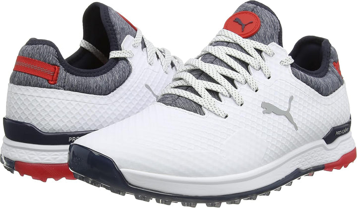 Puma Golf Herren PROADAPT ALPHACAT Spikeless wasserdichte Golfschuhe 42.5 EU Puma White Navy Blazer