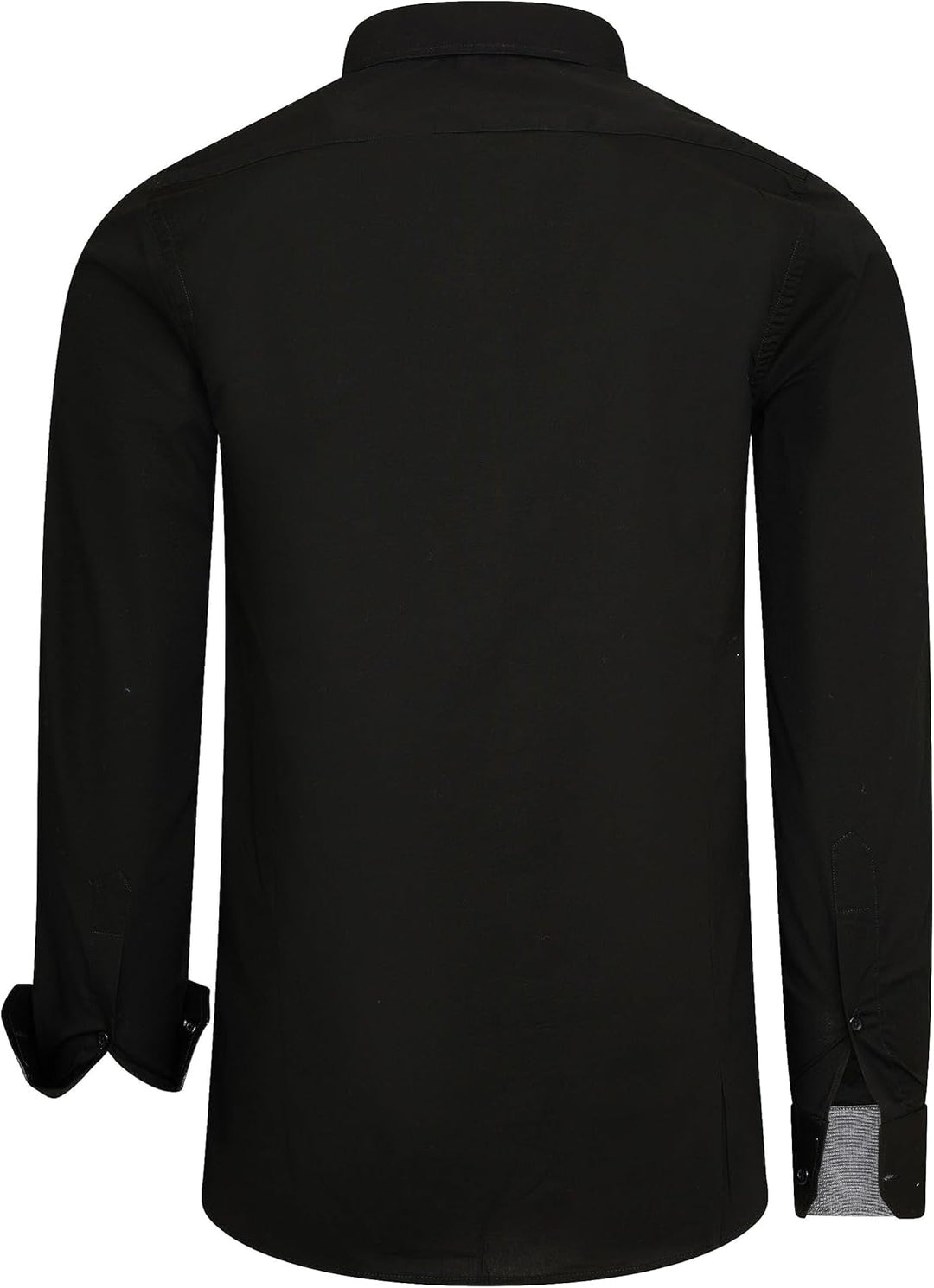 Rusty Neal Freizeit-Hemd Herren Langarm Stretch Hemd im Kontrast Desgin Slim Fit S - 3XL 022 S Schwa