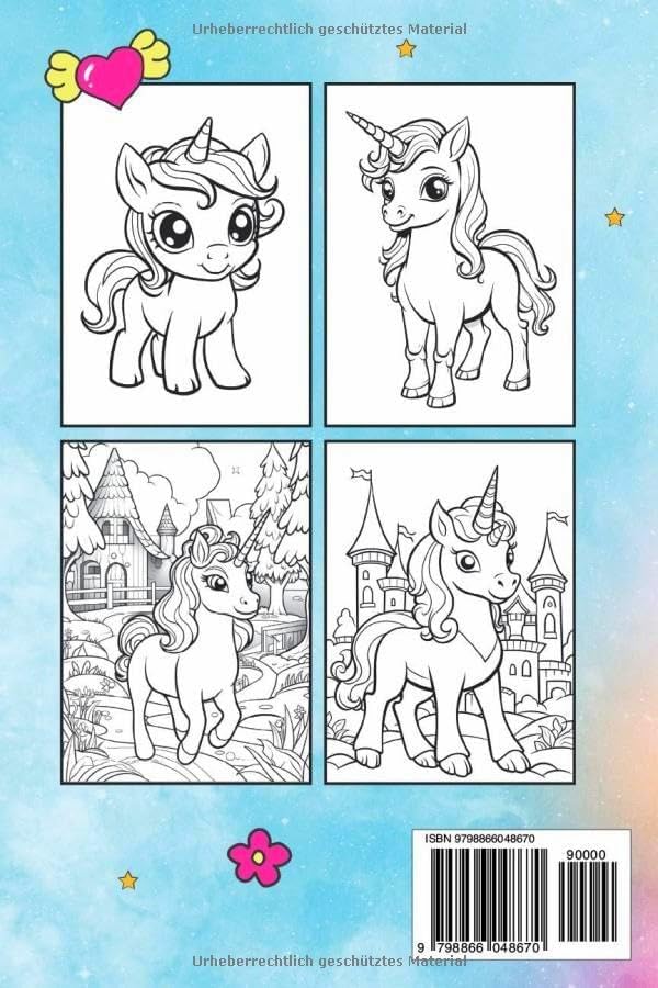 Atlanta Kinderwecker ohne Ticken mit Musik + Malbuch Einhorn - 2163/17 BU