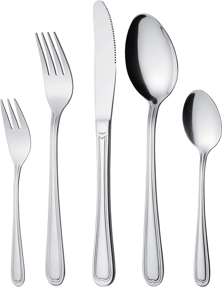 GRÄWE Besteckset für 12 Personen aus Edelstahl, Geschirrset, 100-teilig Set, nickelfrei, rostfrei, h