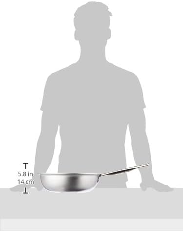 Pentole Agnelli Pfanne Quarzheizstrahler mantecare, aus Aluminium, Edelstahl, Silber 28 cm Silber/sc