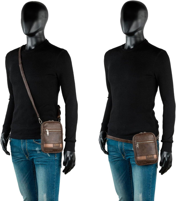 Lois - Umhängetasche Herren Klein mit Verstellbarem Riemen - Handytasche zum Umhängen Herren, Herren