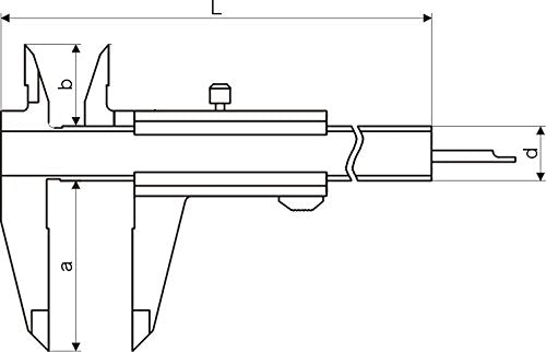 CNC QUALITÄT Taschen-Messschieber 200 mm m. Feststellschraube