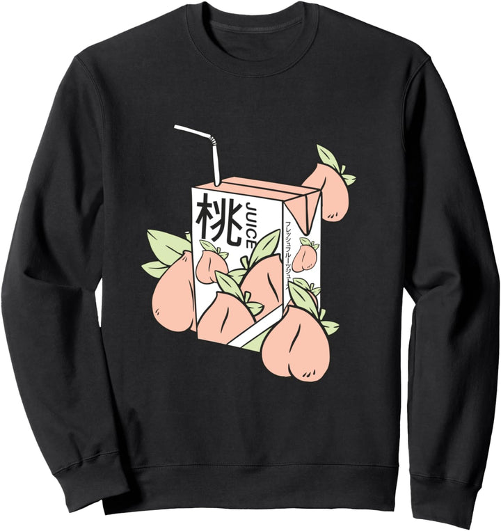 90s Japanese Aesthetic Peach Juice Sweatshirt