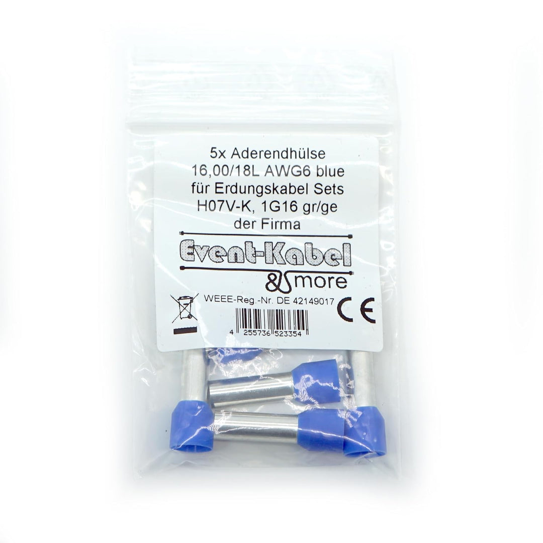 Erdungskabel 16mm² - Grün/Gelb - H07V-K - Erdungsleitung Aderleitung feindrähtig flexibel (5-100m) i
