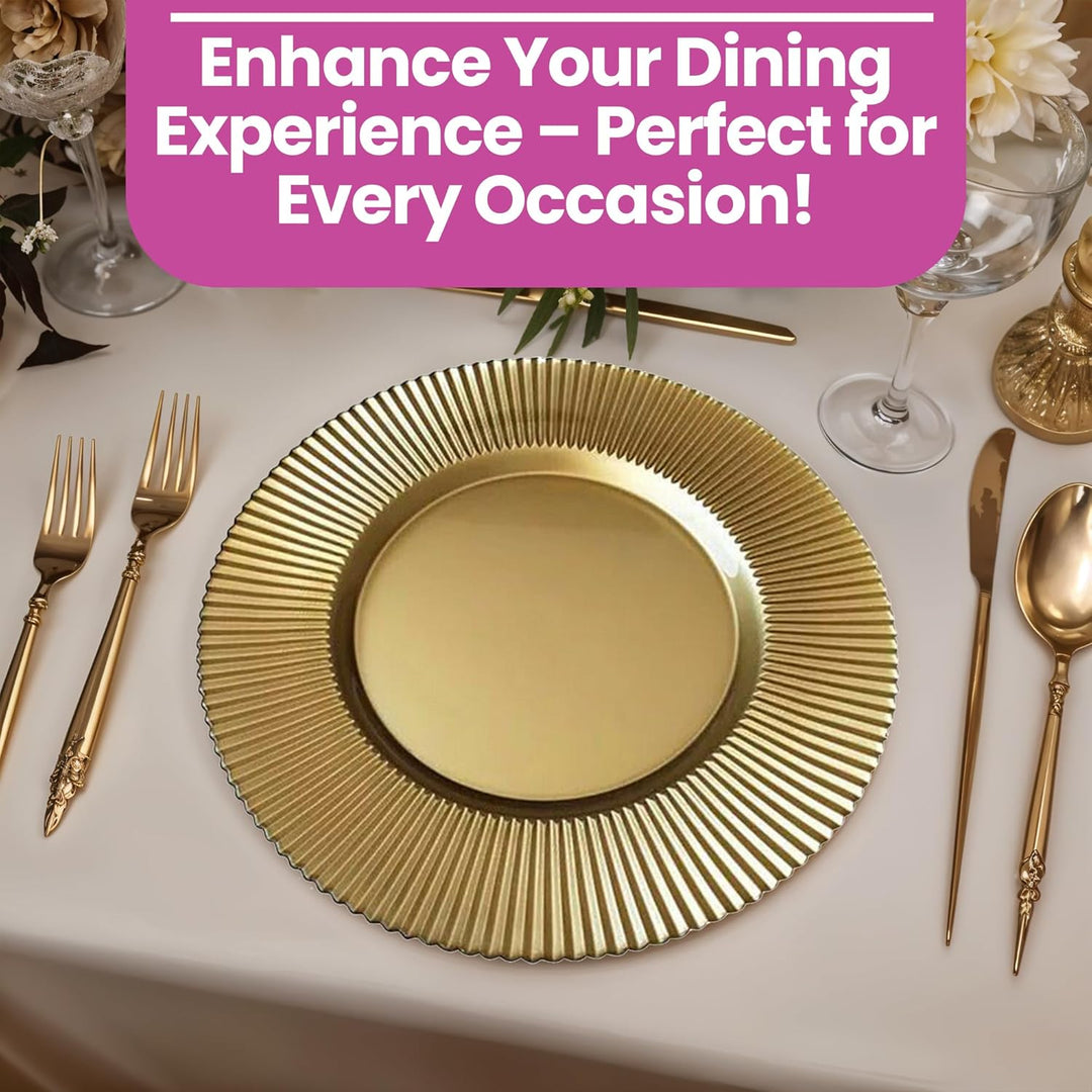 WedDecor Rund Ladegerät Teller Mittelstück Präsentation Platte Set Dinner Tischdeko Hochzeit Bankett