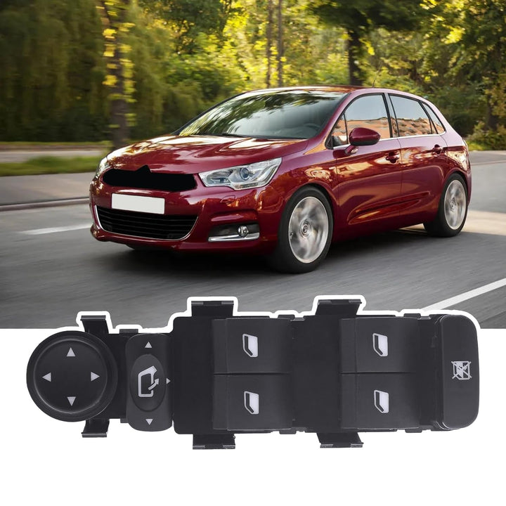 KAOLALI 6554.HA Fensterheber Schalter elektrisch für Tür vorne links kompatibel für Citroen C4, Für