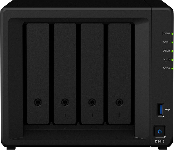 Synology DS418 40TB 4 Bay NAS Lösung | Eingerichtet mit 4 x 10TB Seagate IrownWolf Fährt, 40TB