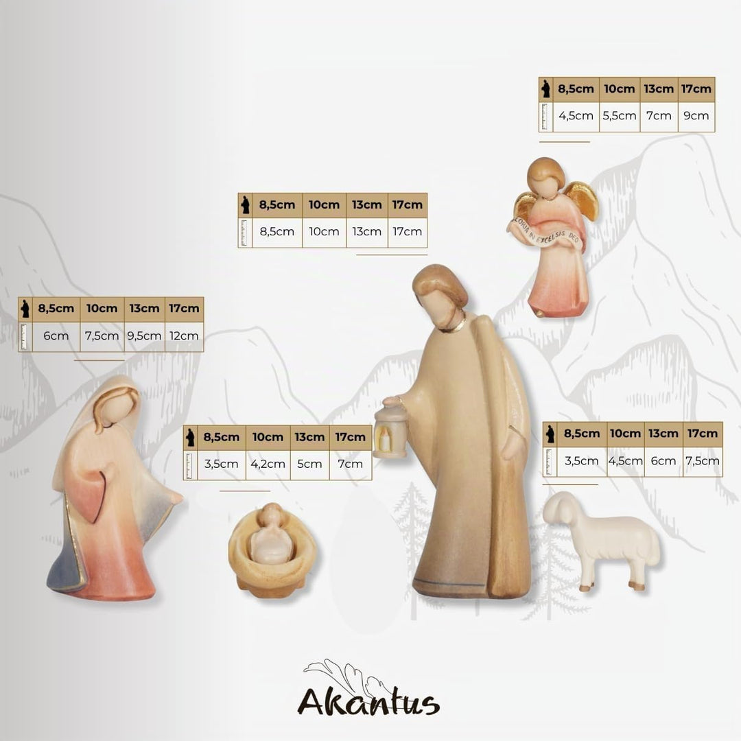 Akantus Krippe Leonardo Krippenfiguren: 8er Set (8,5 cm, bemalt), 8,5 cm