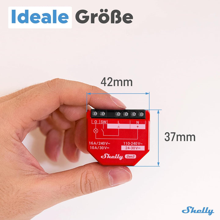 Shelly 1PM Gen3-2 Pack | WLAN Relais-Schalter mit Strommessung - 16A | Lichtsteuerung | Alexa Google