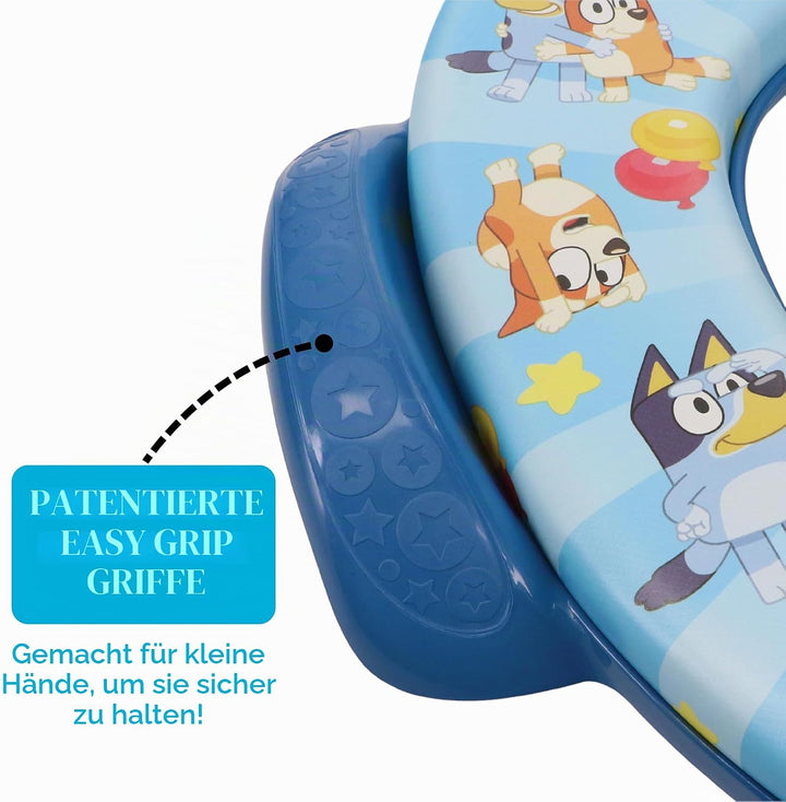 Bluey Weicher Töpfchensitz – Töpfchentraining Toilettensitz, weiches Kissen, Baby Töpfchentraining,