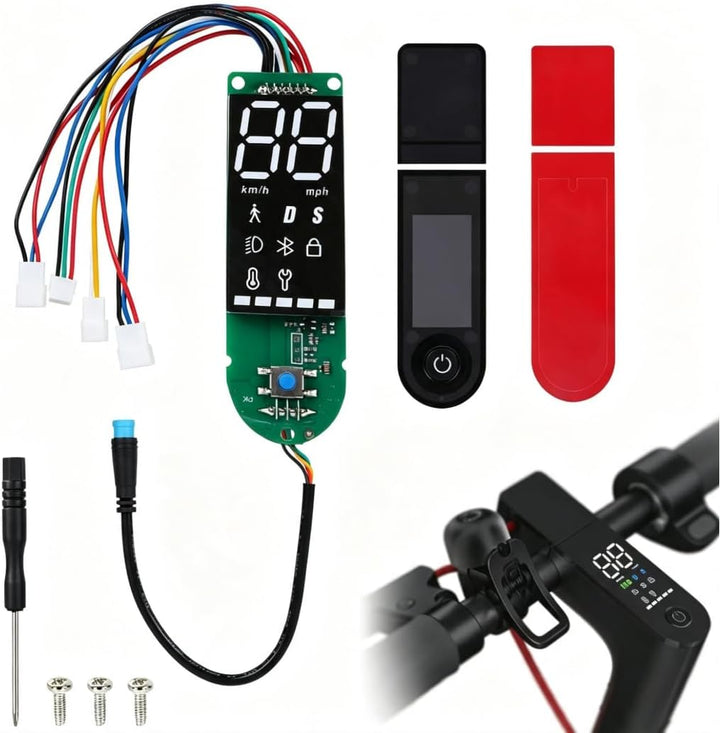efuturetime E-Scooter Dashboard LED‑Display Nur für Xiaomi M365 1S Pro Pro2