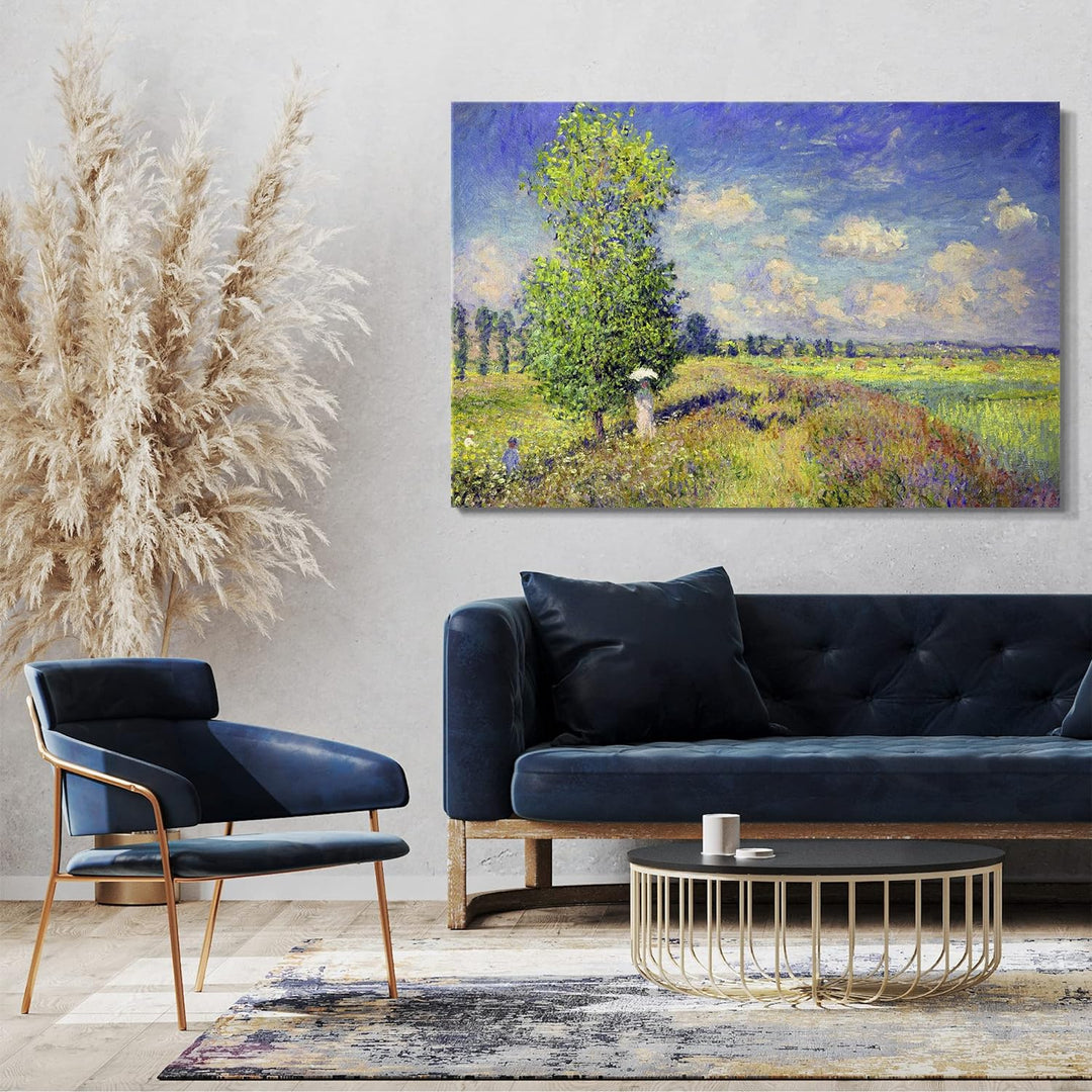 Printed Paintings Leinwand (80x60cm): Claude Monet - Mohnfeld im Sommer 80x60 cm, 80x60 cm