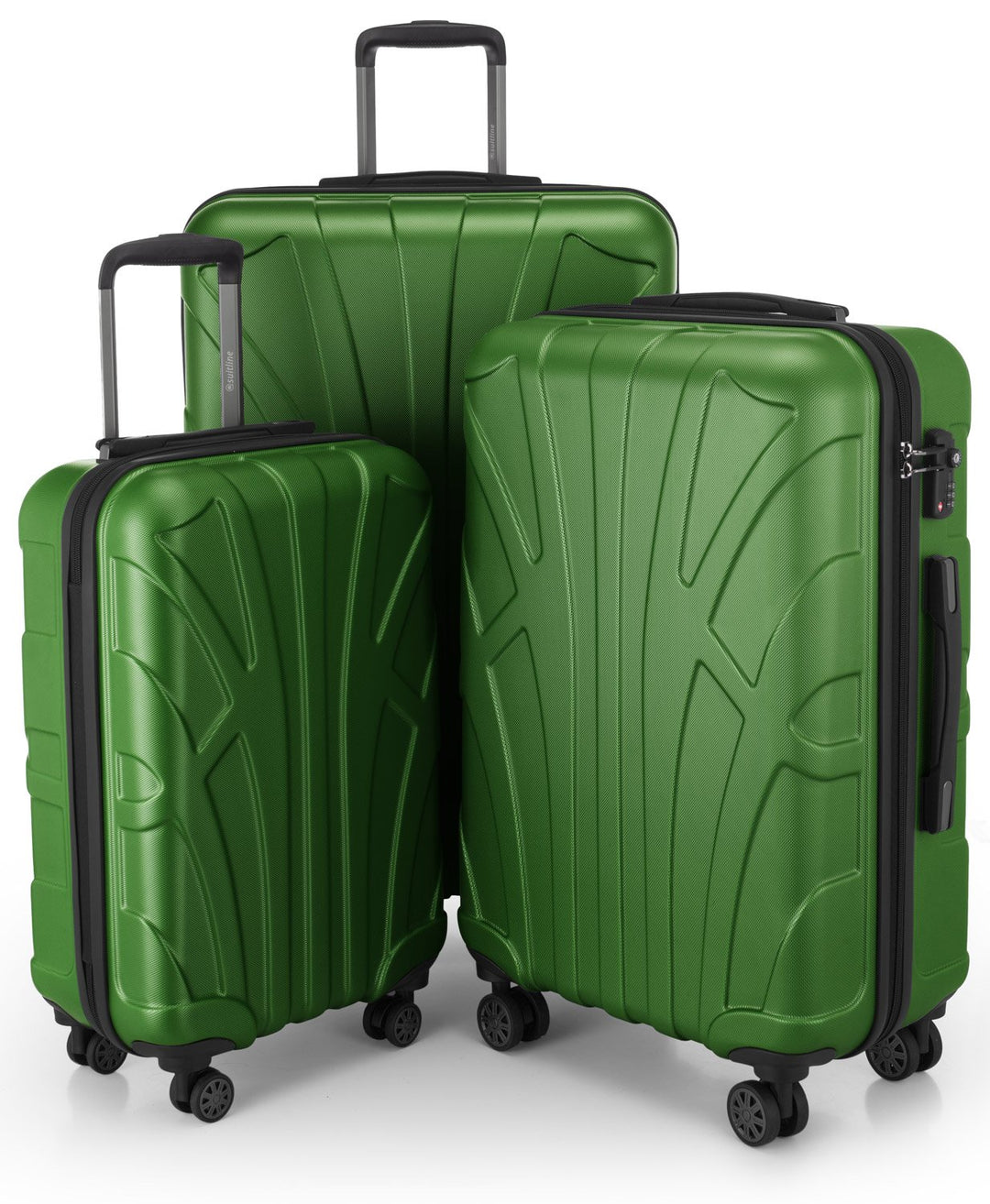 suitline 3er Koffer-Set Trolley-Set Rollkoffer Hartschalen-Koffer Reisekoffer, TSA, (55 cm, 66 cm, 7
