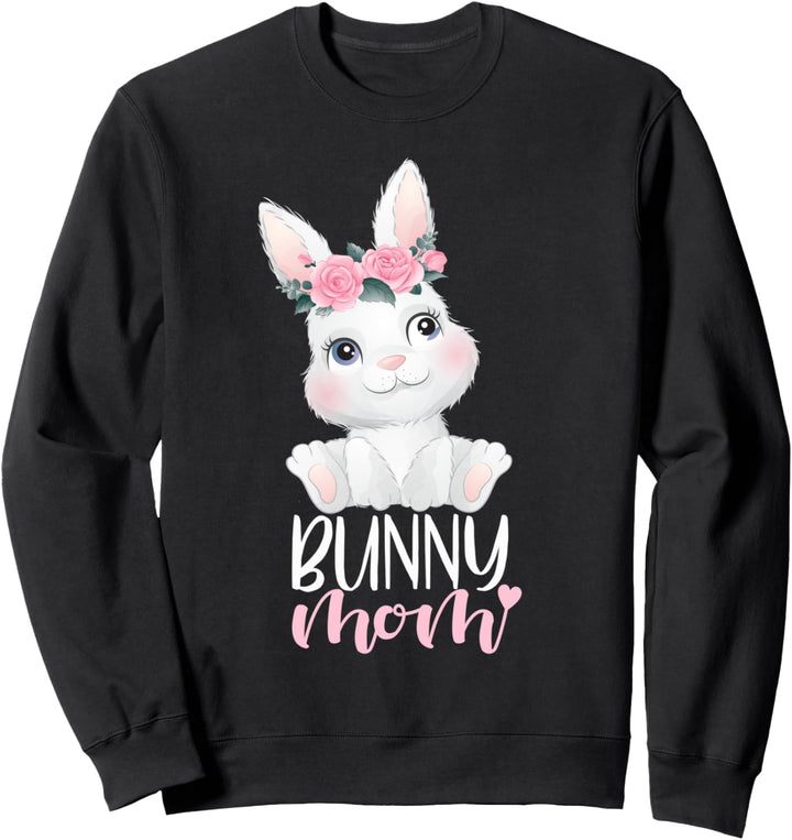 Blume Hase Mama lustige Kaninchen Sweatshirt