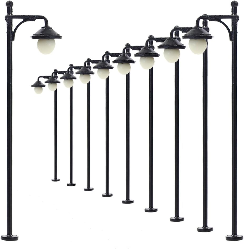 Evemodel LYM22 10 STK. Modell LED Lampen 65mm Spur H0 1:87 Leuchte Strassenlampen 3V
