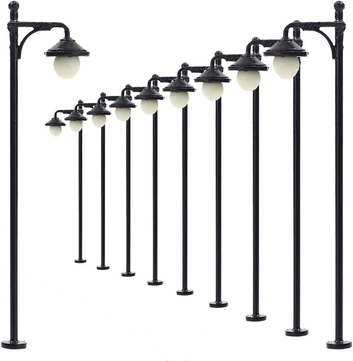 Evemodel LYM22 10 STK. Modell LED Lampen 65mm Spur H0 1:87 Leuchte Strassenlampen 3V