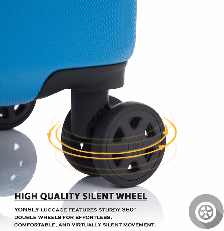 Trolley Koffer Suitcase, Reisekoffer, Rollkoffer Handgepäck, Hartschalenreisekoffer mit 4 Rollen 360