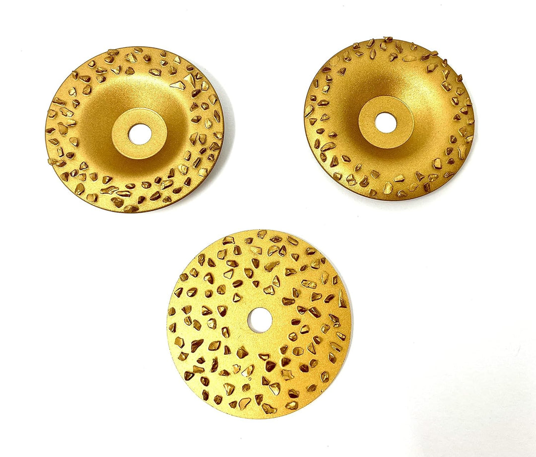 WELLERWERKZEUGE | 3er Set Raspelscheibe Schleifscheibe 76x10 Holz Hufbearbeitung für mini akku Winke