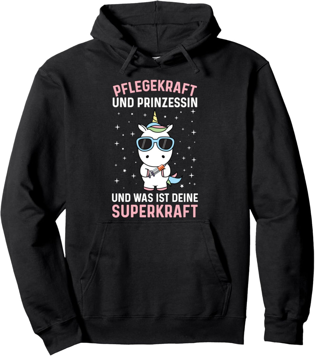 Pflegefachkraft Und Prinzessin Einhorn Pflege Spruch Pullover Hoodie