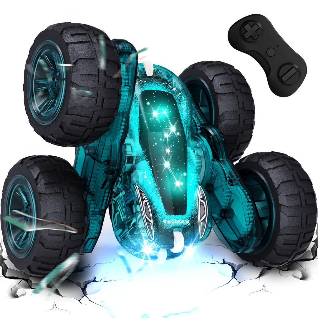 Tecnock 2025 Ferngesteuertes Auto mit 2.4 Ghz Fernbedienung 360°Flip Stunts Rc Auto Monstertruck mit