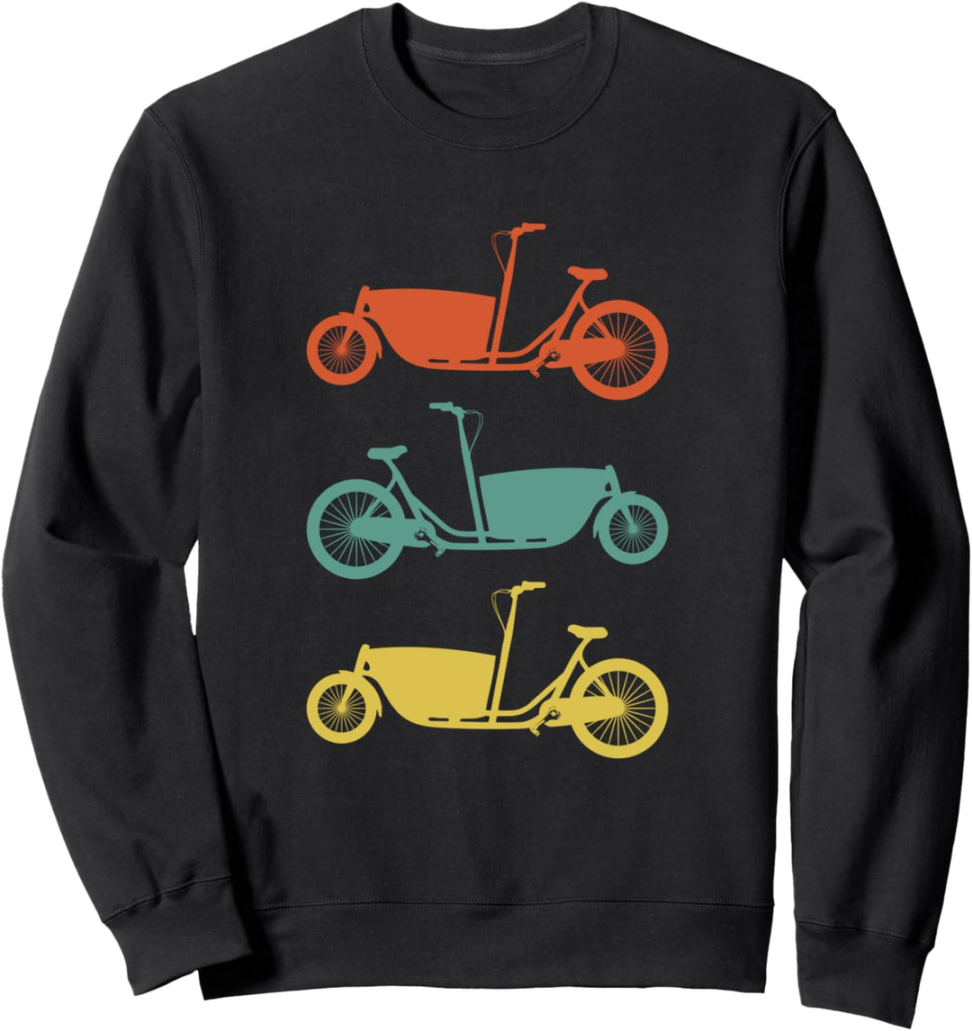 Elektrisches Cargo Fahrrad Radfahrer Lastenrad Sweatshirt