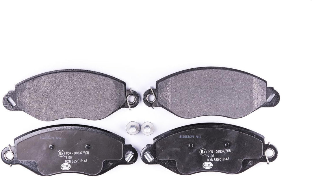 HELLA PAGID 8DB 355 019-451 Bremsbelagsatz - T9107 - Dicke/Stärke: 17.7mm - Bremssystem: Bosch - mit