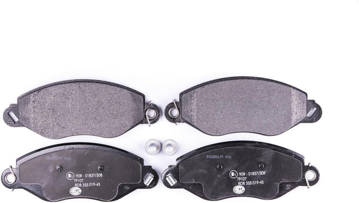 HELLA PAGID 8DB 355 019-451 Bremsbelagsatz - T9107 - Dicke/Stärke: 17.7mm - Bremssystem: Bosch - mit