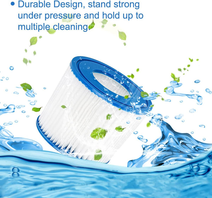 YanBan Schwimmbad-Filterkartusche kompatibel mit Best-Way 58381 Filterpumpe, 2 Stück Ersatzfilter ko